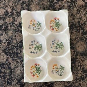Floral Ceramic Egg Tray